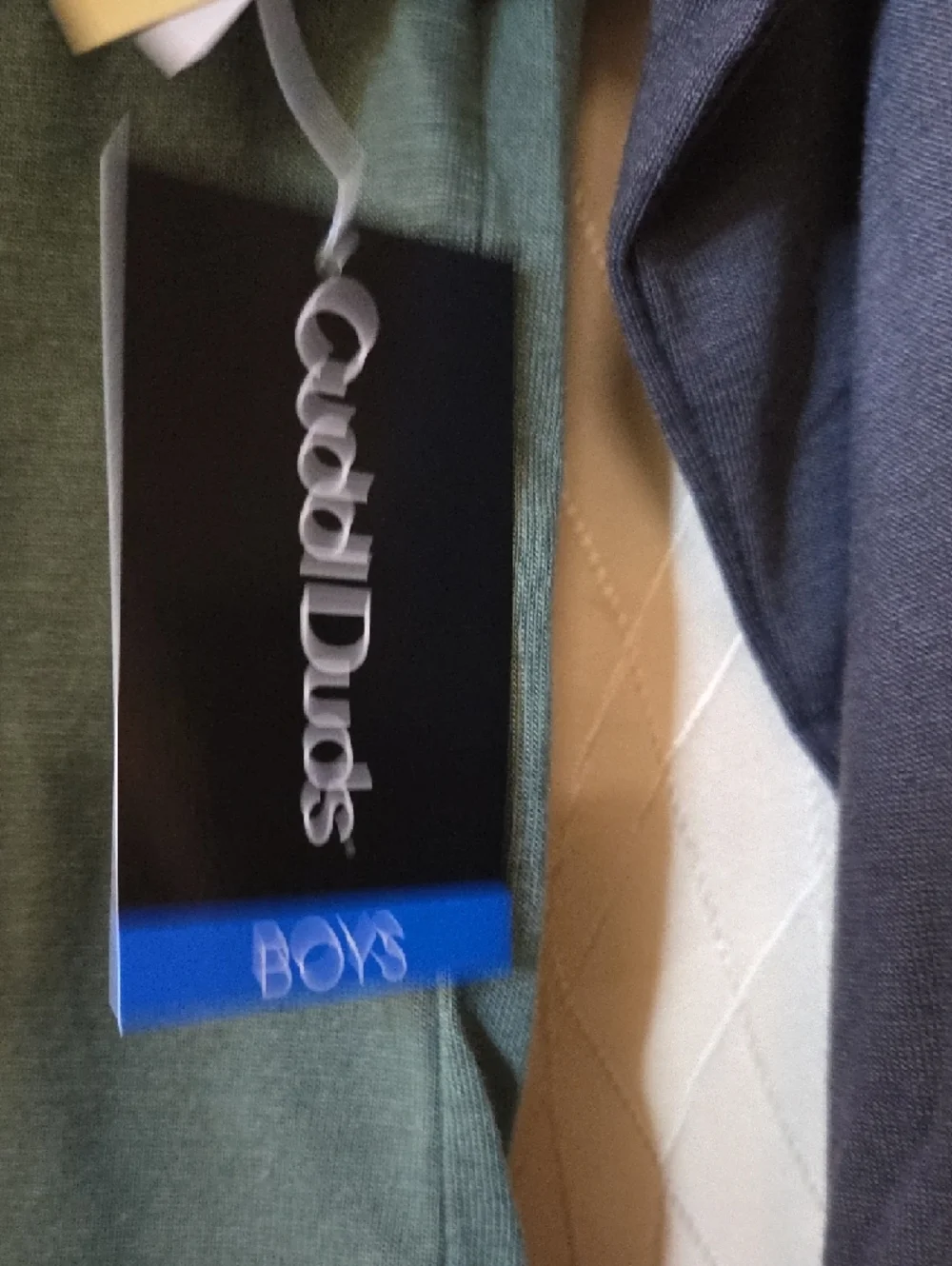 Cuddl Duds Green‎ and Dark Gray Kids Top and Pants Sleep Wear [Boys]